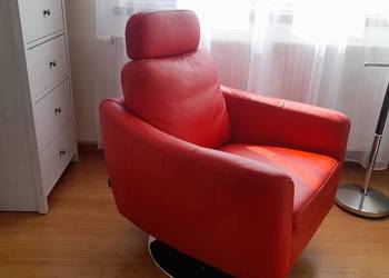 Fotel skórzany obrotowy. Stan idealny
