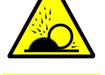 Naklejka Uwaga! Elementy ostre GF043