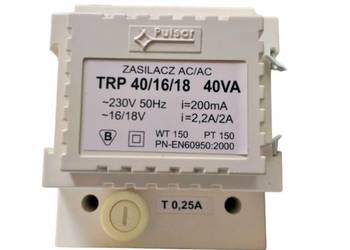 Zasilacz do alarmu TRP40/16/18 40VA AWT150 PULSAR
