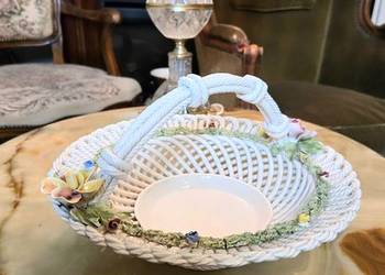 Porcelanowy Włoski koszyk koszyczek Bassano Kalisz Porcelanowy Włoski koszyk koszyczek Bassano Kalisz