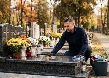 Sprzątanie i mycie nagrobków