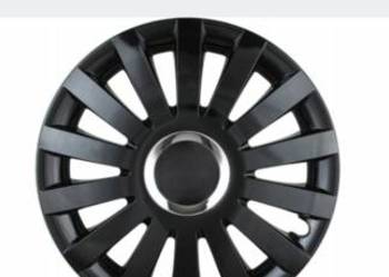 Kołpaki uniwersalne Premium, czarne, 17 cali