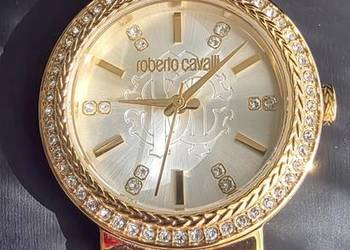 Luksusowy, biżuteryjny, nowy zegarek Roberto Cavalli