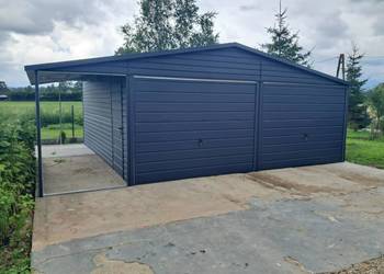 Garaż blaszany, wiata. WZMOCNIONY PROFILAMI. Producent. Cała Polska