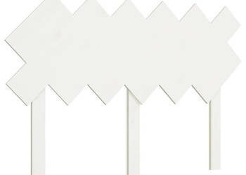 Wezgłowie łóżka białe 1225x3x805 cm lite drewno sosnowe WM-819211