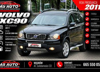 Volvo XC 90 2,4D5 200KM AWD/Automat/7Foteli/Skóra/PDC/RSE/Hak/Pod.Fotele/S…