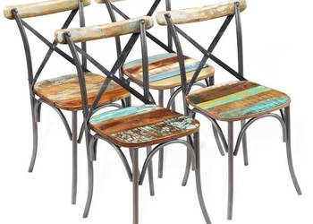 vidaXL Krzesła stołowe, 4 szt., lite drewno z odzysku(SKU:274395)
