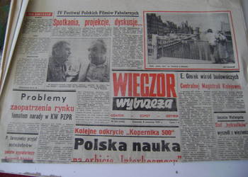 Starocie z PRL - Stare gazety = 3 x Wieczór Wybrzeża i 1 x Głos Wybrzeża