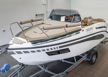 ŁÓDZ MOTOROWA TRIDENT SUNDECK 640 Z PRZYCZEPĄ DMC1300kg