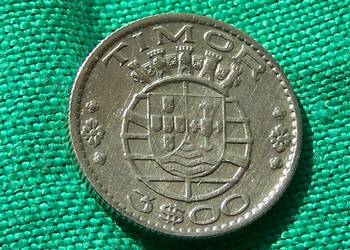Timor Portugalski 3 escudos 1958 Ag