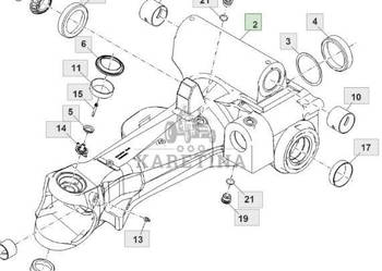 John Deere 7830 Obudowa Pochwa Przedniej Osi Lewa CZĘŚĆI R259396 R269505 R…