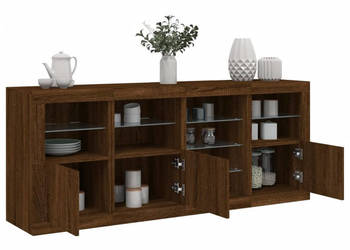 Szafka z oświetleniem LED brązowy dąb 164x37x67 cm WM-3209057