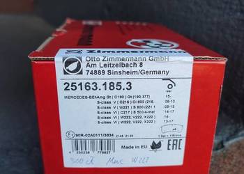 Klocki hamulcowe zimmermann 25163.185.3