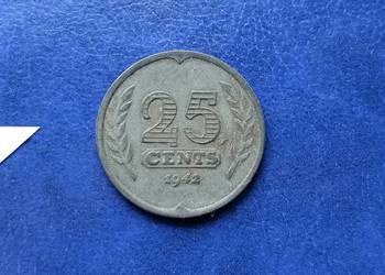Stare monety 25 cent 1942 Holandia Stare monety 25 cent 1942 Holandia