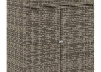 Szafka ogrodowa szara 105x55x113 cm polirattan WM-365565