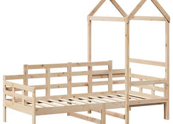 Łóżko dzienne z daszkiem lite drewno sosnowe 90x190 cm WM-3282304