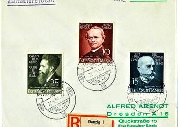 WMG - DANZIG 1939 - koperta polecona.Gratis wysyłka!