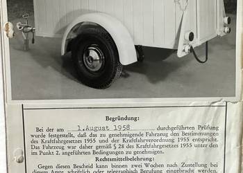 Przyczepa towarowa 750kg rok 1958