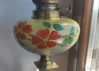 Stara francuska lampa naftowa XIX w onyks