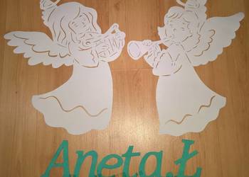 Dekoracje zimowo świąteczne białe z brystolu Dekoracje zimowo świąteczne białe z brystolu