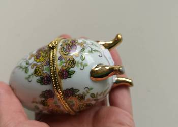 Jajko szkatułka porcelana vintage