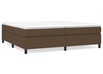 Rama łóżka bez materaca ciemnobrązowa tkanina 200x200 cm WM-3120889