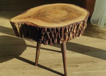 Stolik kawowy plaster orzech stolik loftowy