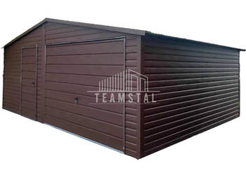 GARAŻ BLASZANY 6m x 6m - Brama uchylna - drzwi  TS486 6x6 GARAŻ BLASZANY 6m x 6m - Brama uchylna - drzwi  TS486 6x6