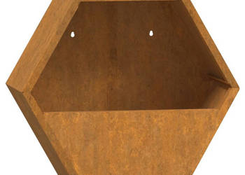 Doniczki ścienne 2 szt. rdzawe stal kortenowska 30x10x25 cm WM-823684
