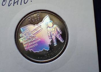 Stare monety 1/4 dolar 2002 Ohio USA hologram
