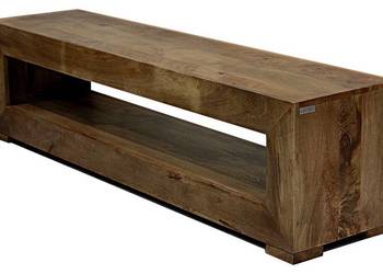 Szafka RTV z litego drewna mango w kolorze toffi 150 cm