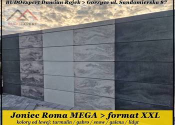 DUŻY bloczek ogrodzeniowy Joniec Roma Mega kolor Galena