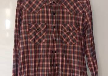 Koszula męska długi rękaw czerwona krata JACK & JONES rozm.M