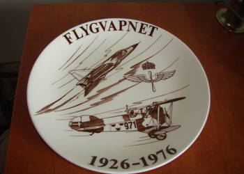 Szwedzkie Siły Powietrzne - talerz rocznicowy 1976