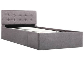 Rama łóżka z podnośnikiem taupe tkanina 90 x 200 cm WM-285594