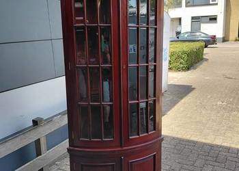 Witryna narożna z litego drewna