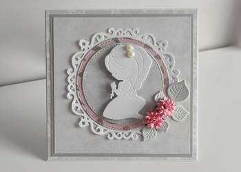 Kartka ręcznie robiona Komunia Święta handmade