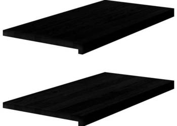 Parapety 2 szt. ciemnobrązowy 80x40x2 cm lite drewno dębowe WM-4009198