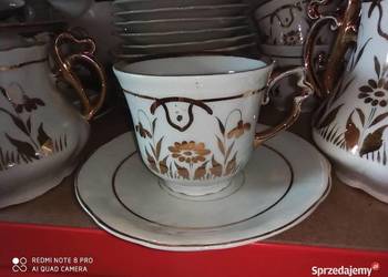 Filiżanka C.T. Z talerzykiem deserowym Sygnatura stosowana 1909- 34 r.   Fi