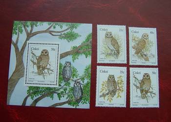 Ciskei 1991 MNH Mi. 183/86 Fauna Ptaki Sowy  a