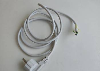 Kabel przewód zasilający biały 3 PIN 2 m