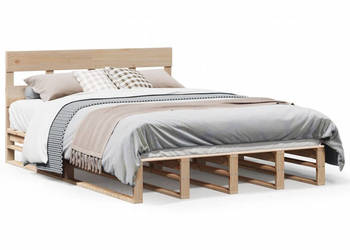 Rama łóżka bez materaca lite drewno sosnowe 150x200 cm WM-3302297