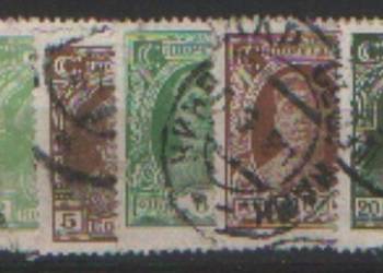 Zn. ZSRR Mi 339, 40, 2, 4, 5, 9 kas 1927