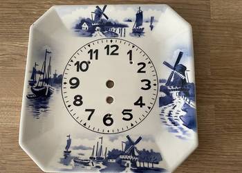 porcelanowa tarcza zegara ściennego, z wiatrakami