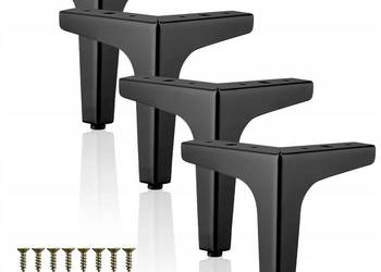 Nogi meblowe 15 cm czarne, zestaw 4 szt. do mebli