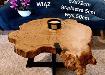 Stolik kawowy 83x72cm plaster drewna loft