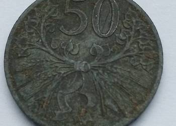 PROTEKTORAT CZECH I MORAW 50 HALERZY 1941 r -CYNK