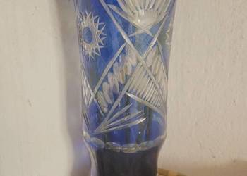 Wazon XL vintage Boho w kolorze kobaltowym