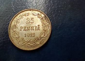 Stare monety 25 pennia 1913 Finlandia srebro