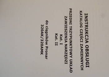 Katalog Części Przedni Układ Zawieszenia Narzędzi PRONAR 320